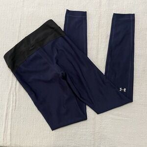 Under Armour Leggings Pants Womens XS Waist Blue Workout Yoga Stretch Activewear